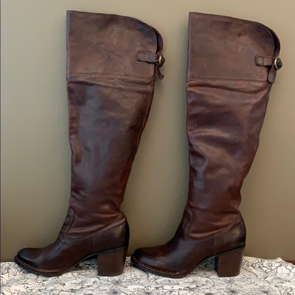 Frye Lucinda Slouch Leather Boots